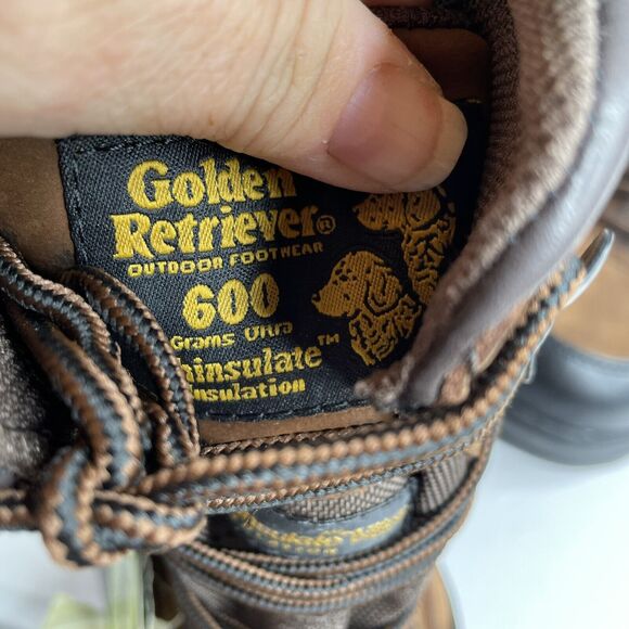 Golden Retriever Brown Women’s Nubuck Leather Comp Toe Boots NIB Size 9 1/2 - Picture 10 of 11